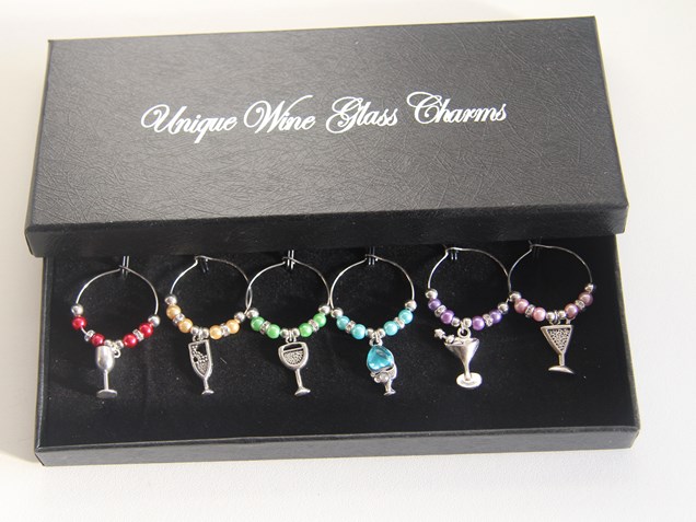 Cocktail night glass charms image