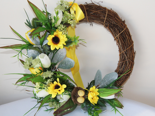 Artificial Spring half Wreath  image