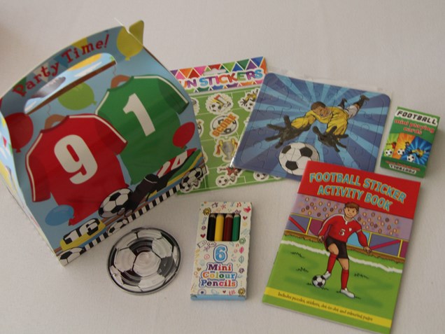 Football party boxes- filled  image