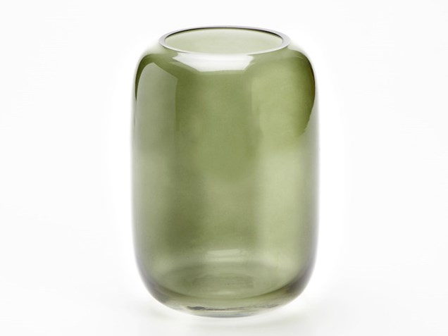 Olive Green Glass Vase image