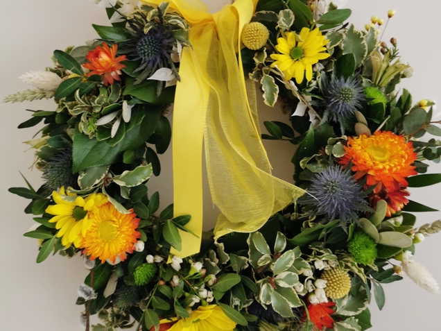 Spring/Easter fresh door wreath (Yellow) image