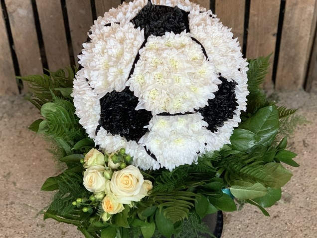 3D Football funeral tribute image